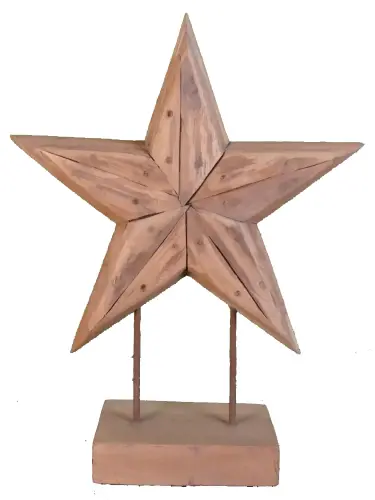 Product image of the product “Star on a stand, made from teak, in the sizes from 40 to 50cm ”
